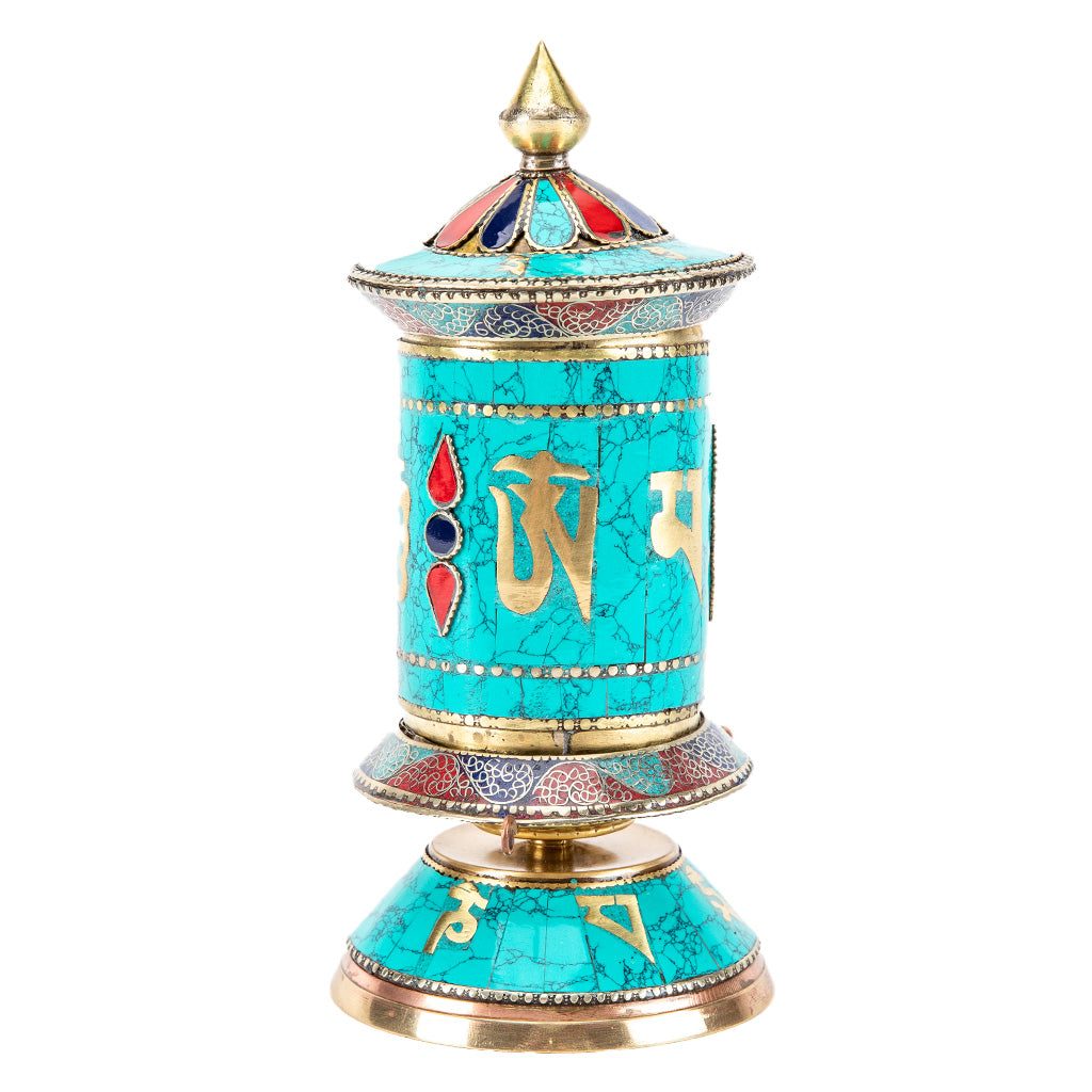 Turquoise Mani Prayer Wheel