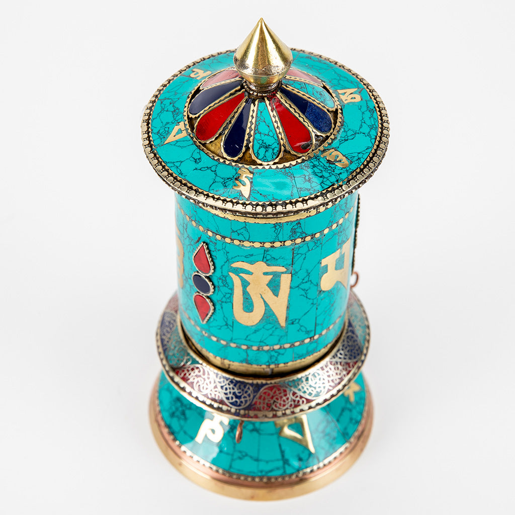 Turquoise Mani Prayer Wheel