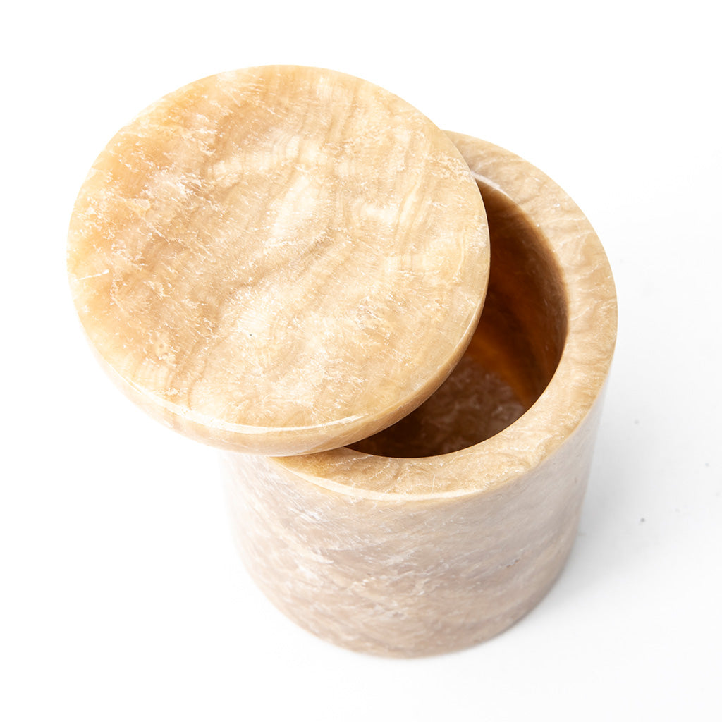 Onyx Candle Holder with Lid