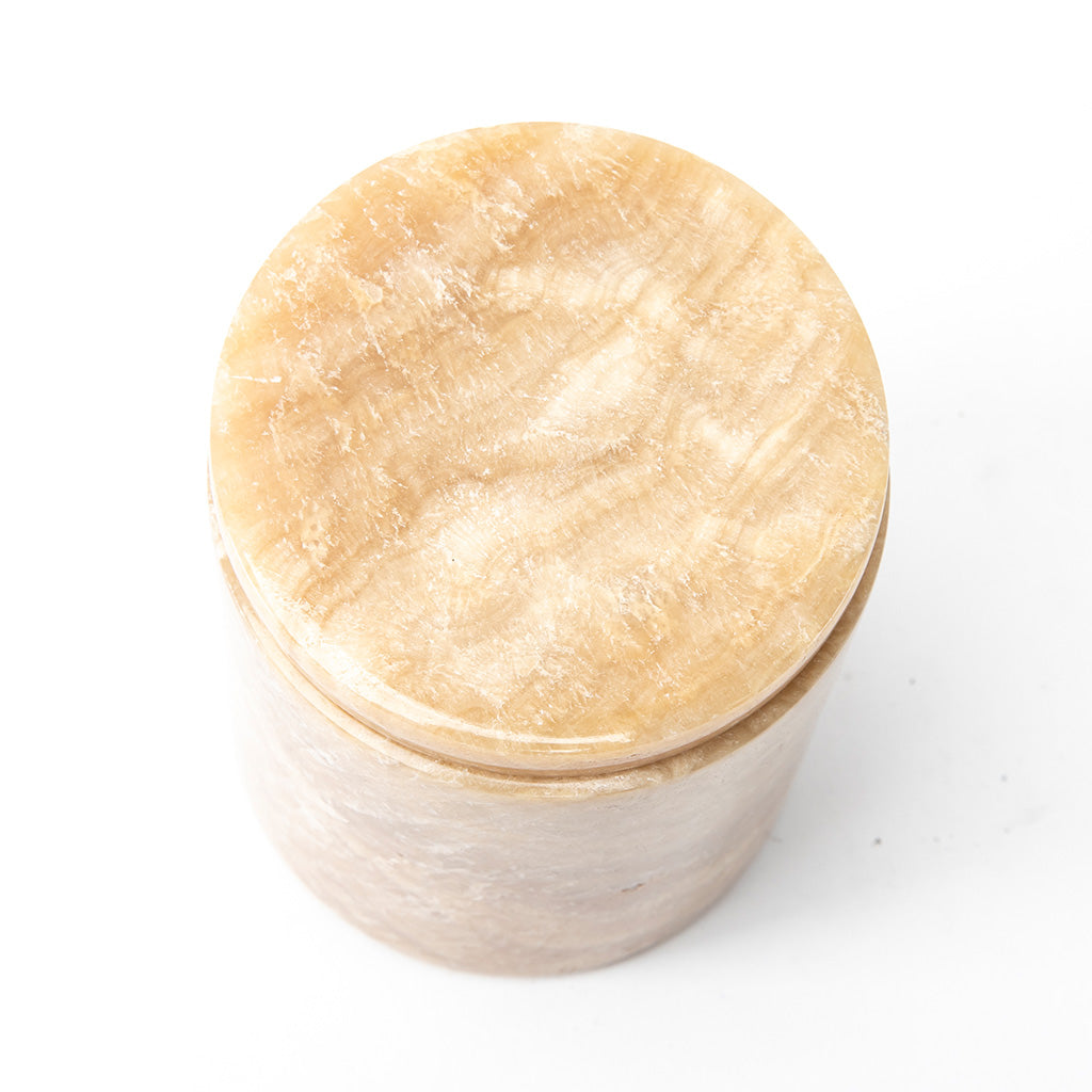 Onyx Candle Holder with Lid