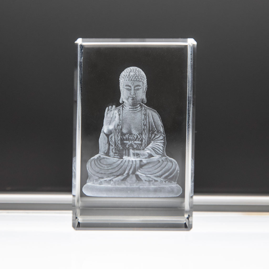 Etched Crystal Buddha