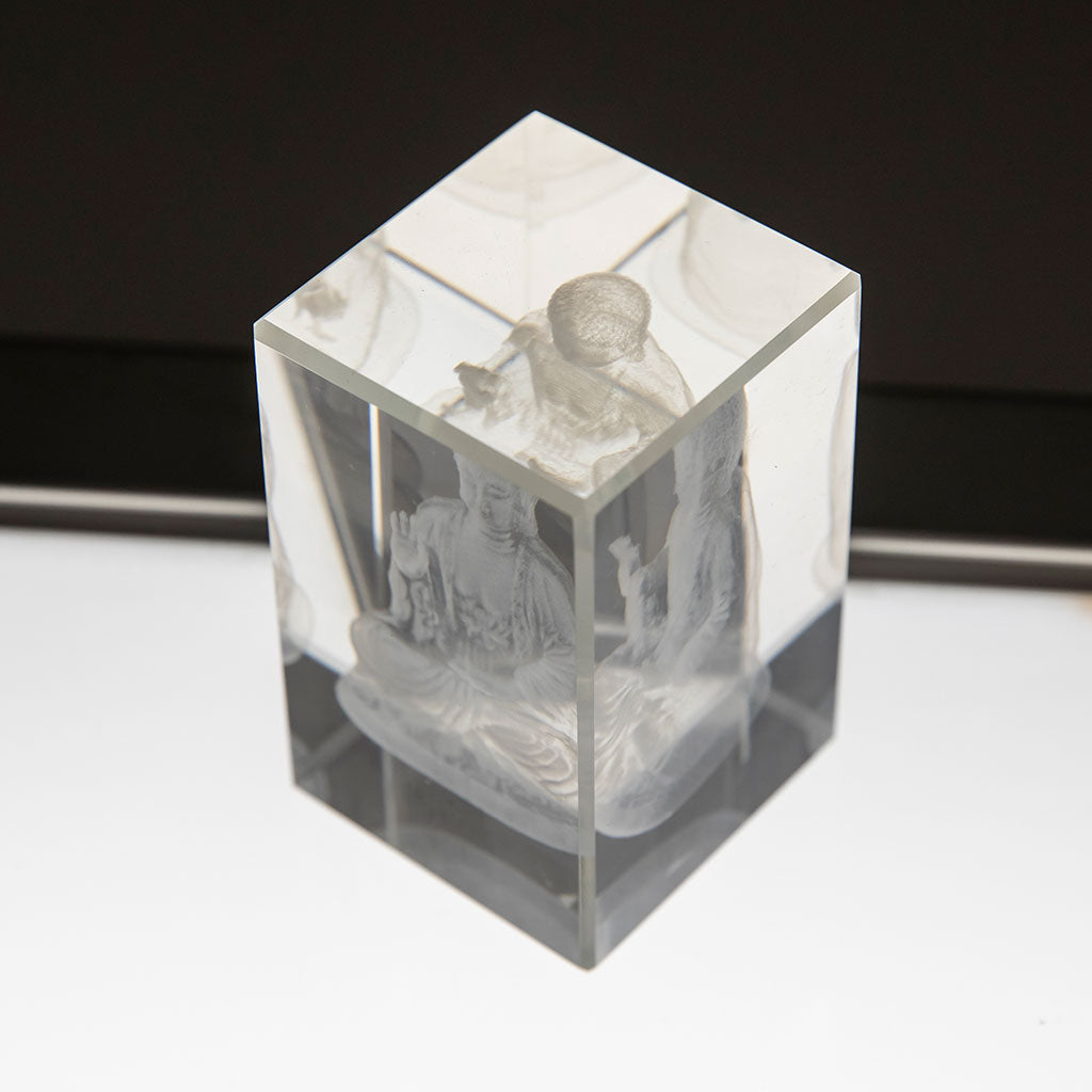 Etched Crystal Buddha