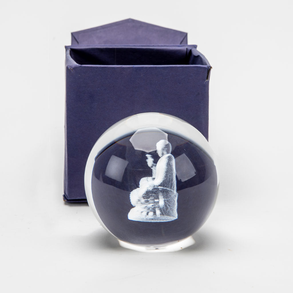 Etched Buddha Crystal Ball