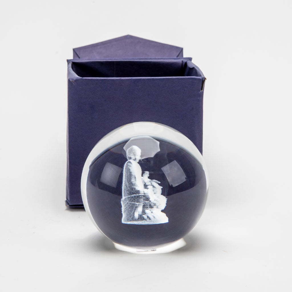 Etched Buddha Crystal Ball