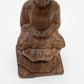 Wooden Buddha on Lotus Throne Statue - 6"