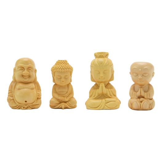 Miniature Wooden Bodhisattva Statue