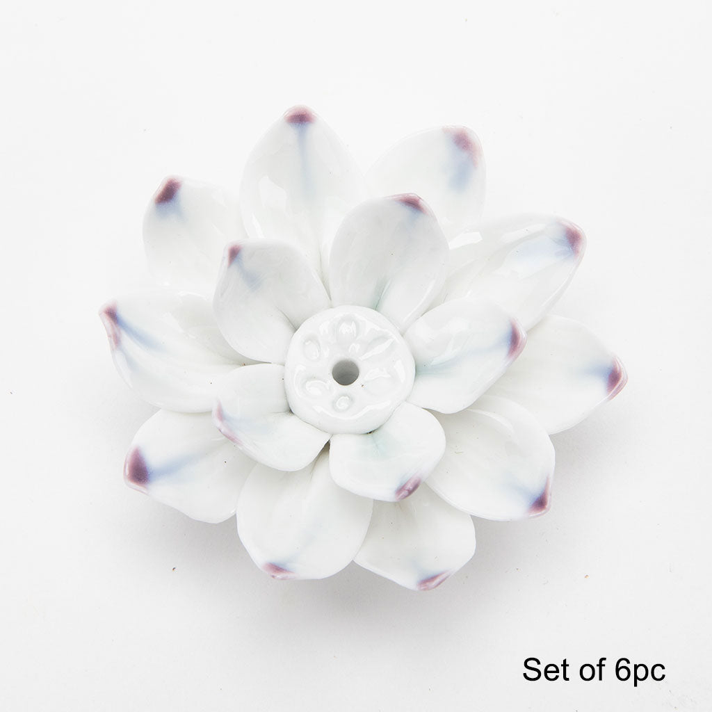 Lotus Flower Incense Holder - Set of 6