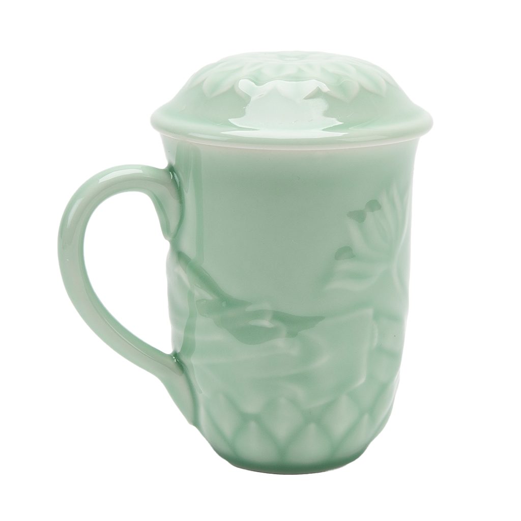 Tea Mug with Lid - Reclining Buddha