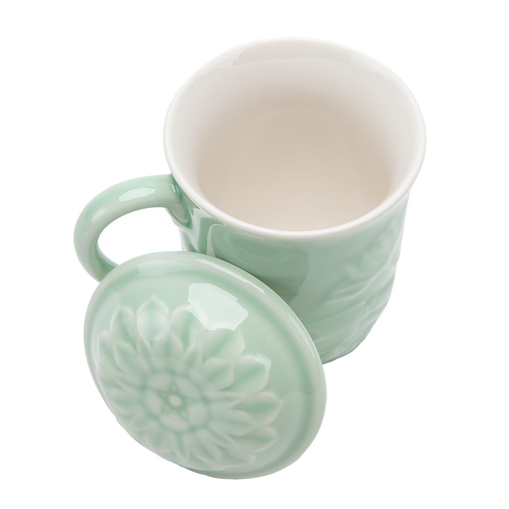 Tea Mug with Lid - Reclining Buddha