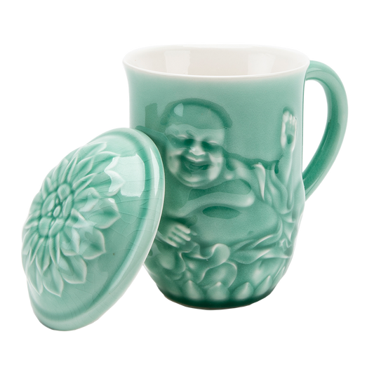 Tea Mug with Lid - Budai