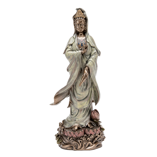 Bronze Kuan Yin Goddess Statue