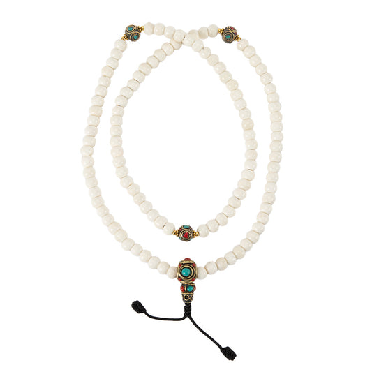 Brass & Yak Bone Mala Beads