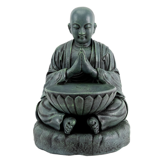 Buddhist Garden Statue: Monk with Bowl