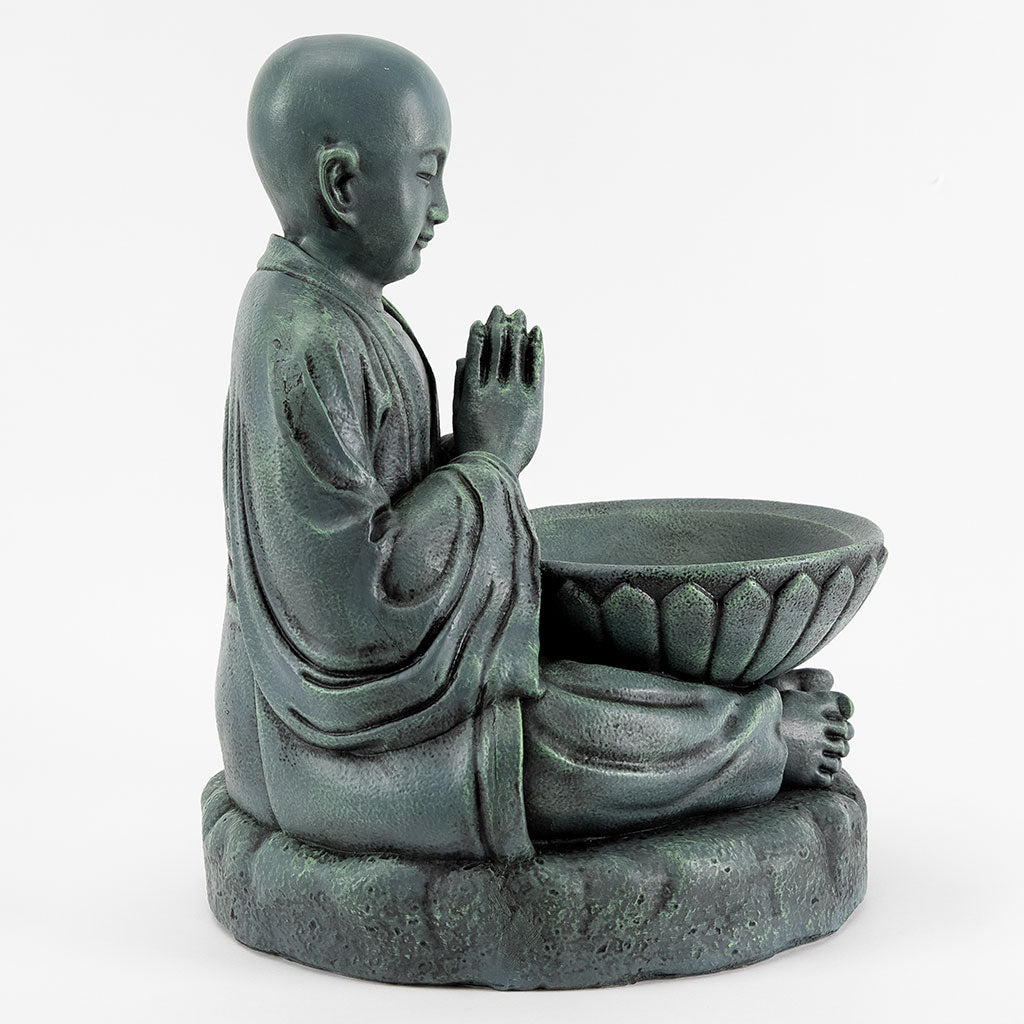 Buddhist Garden Statue: Monk with Bowl