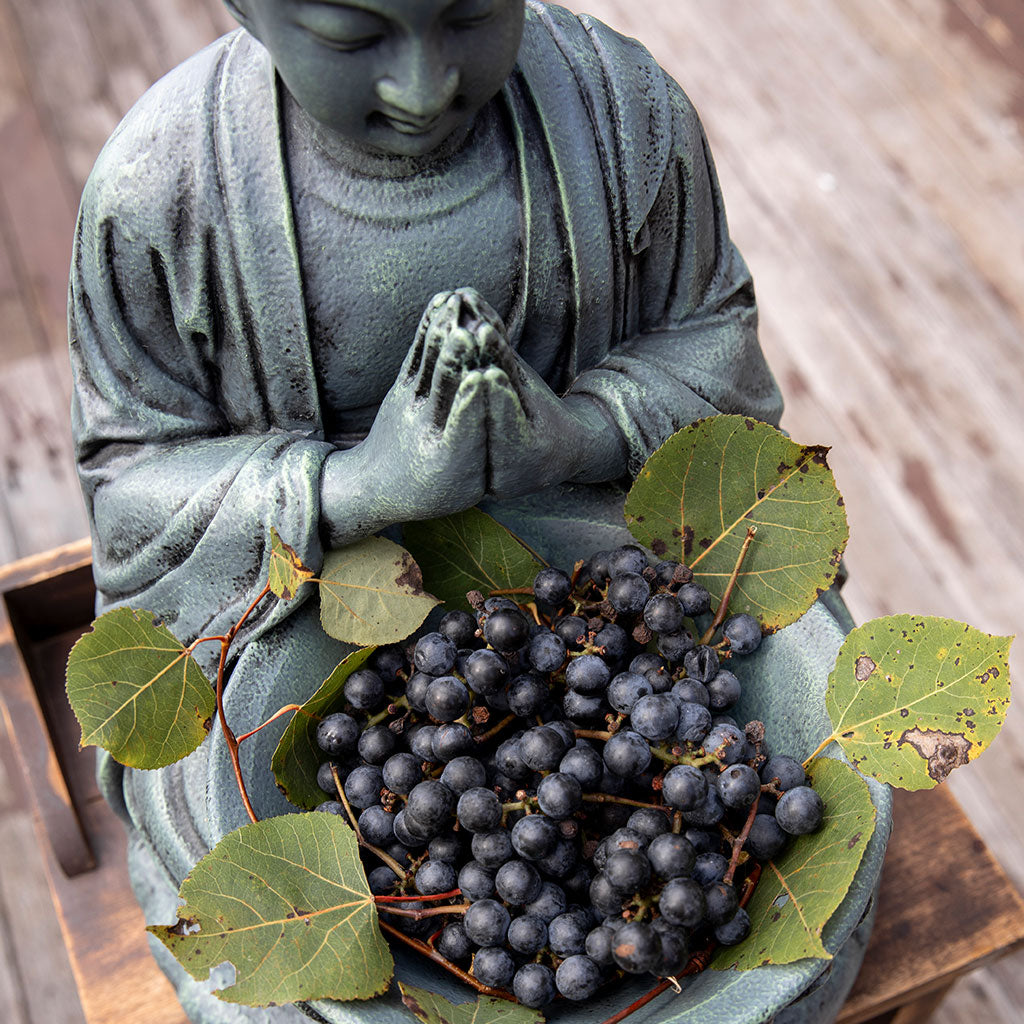 Buddhist Garden Statue: Monk with Bowl