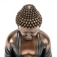 Bronze Meditating Buddha Statue with Alms Bowl
