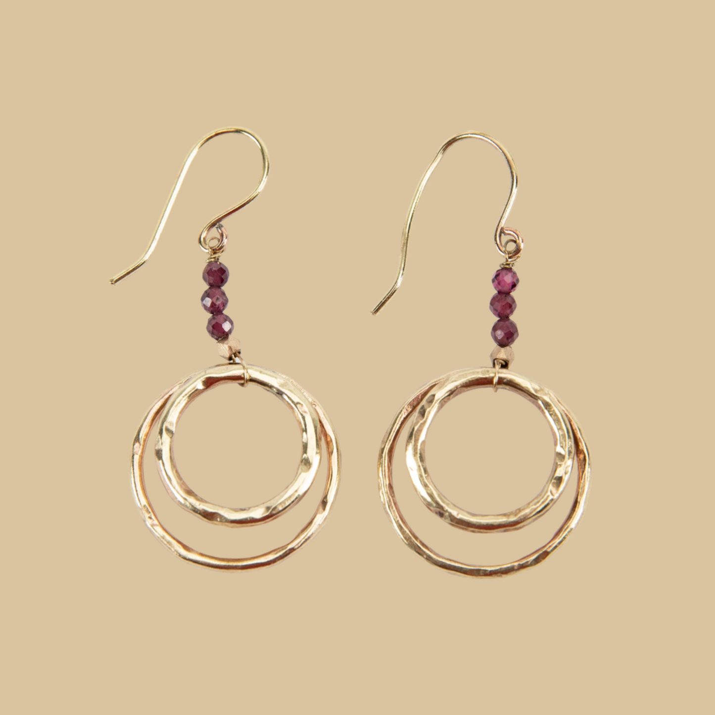 Garnet Dangle Earrings
