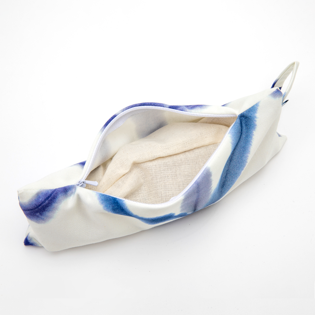 DharmaCrafts Weighted Eye Pillow in Blue Watercolor Geometric