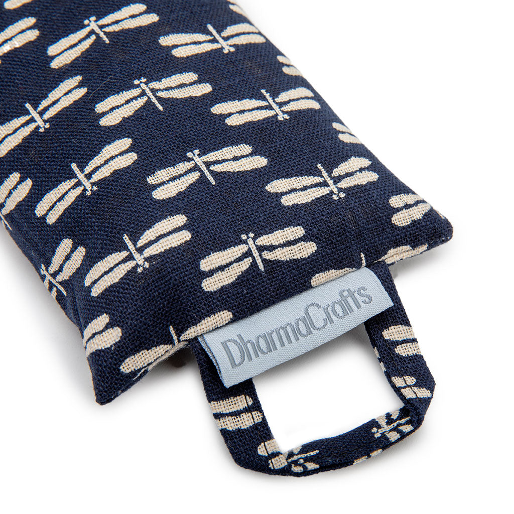 DharmaCrafts Weighted Eye Pillow in Navy Dragonfly Print