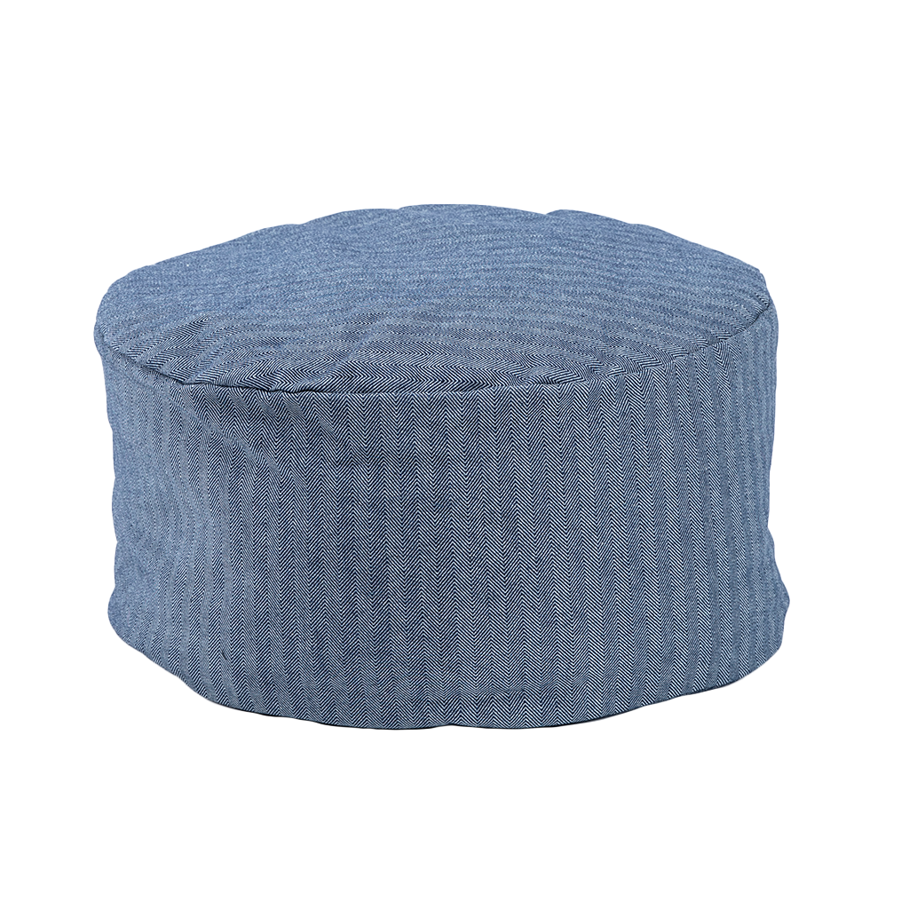 Denim Buckwheat Hull Zafu - COVER ONLY