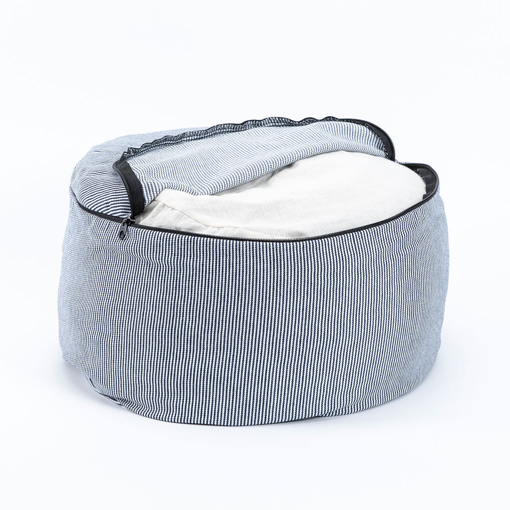 Denim Buckwheat Hull Zafu - COVER ONLY