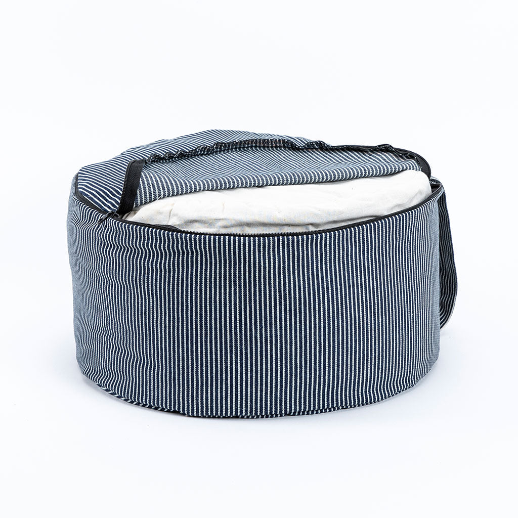 Denim Buckwheat Hull Zafu - COVER ONLY