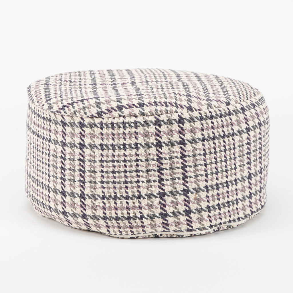Houndstooth Plaid Buckwheat Hull Zafu