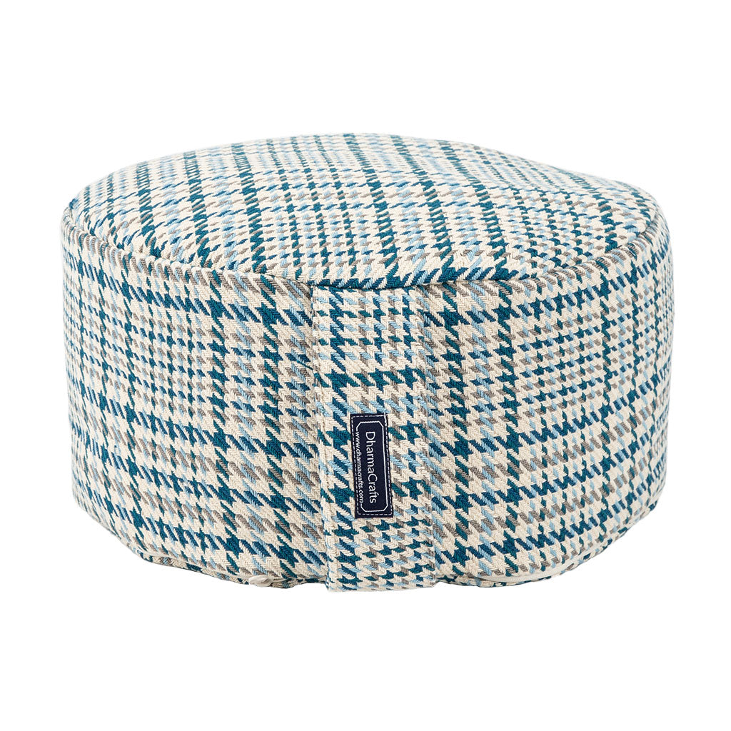 Houndstooth Plaid Buckwheat Hull Zafu