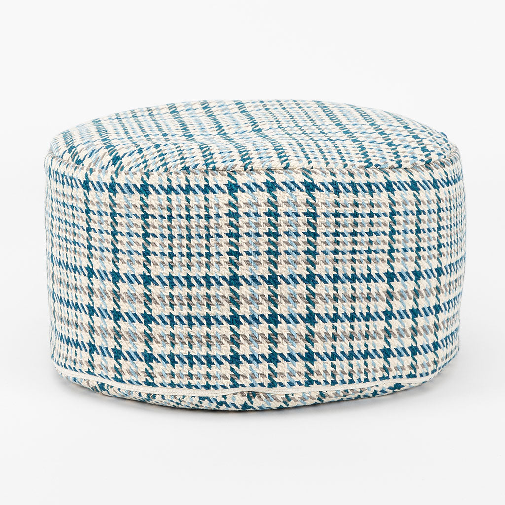 Houndstooth Plaid Buckwheat Hull Zafu