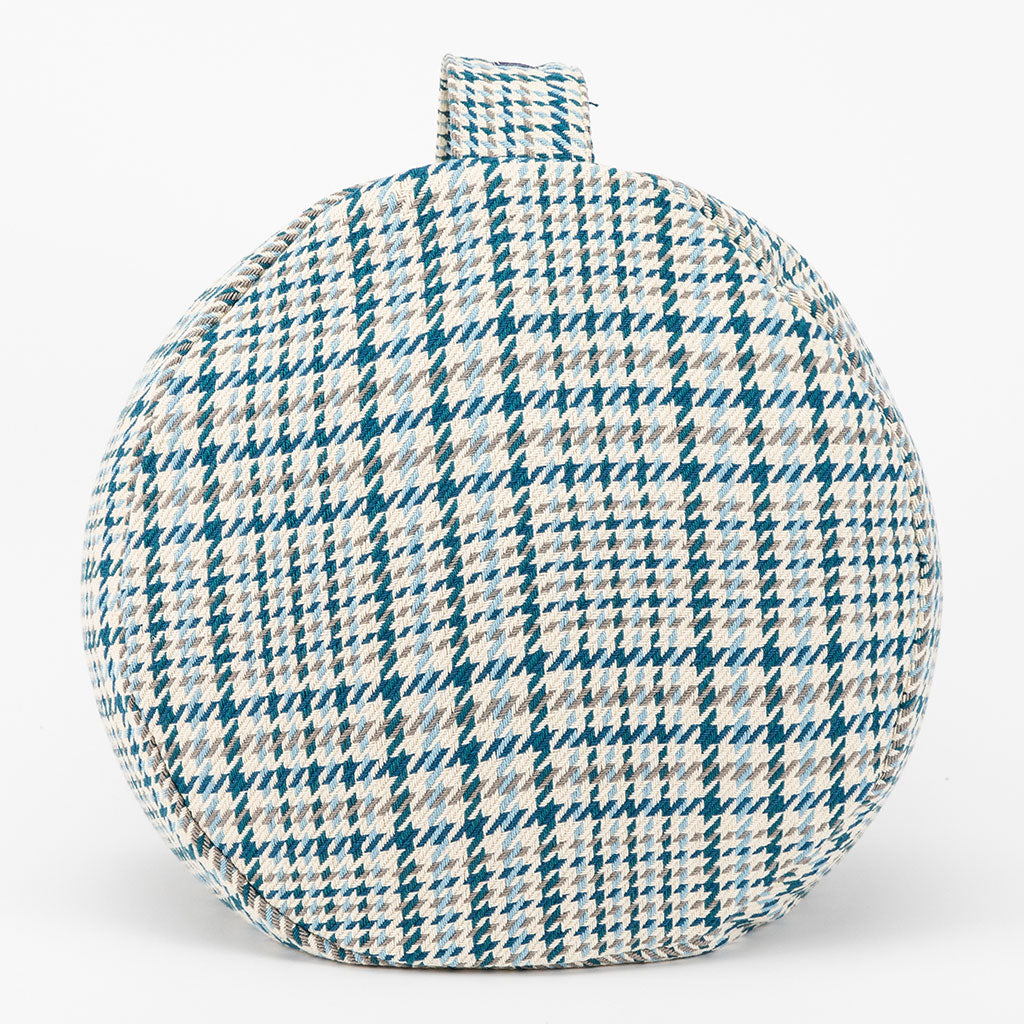 Houndstooth Plaid Buckwheat Hull Zafu
