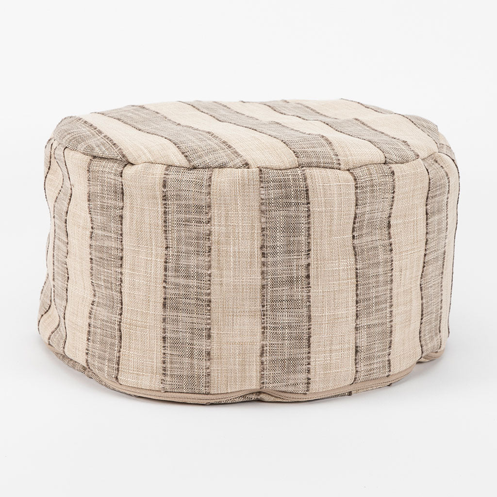 Coffee Stripe Buckwheat Hull Zafu - COVER ONLY