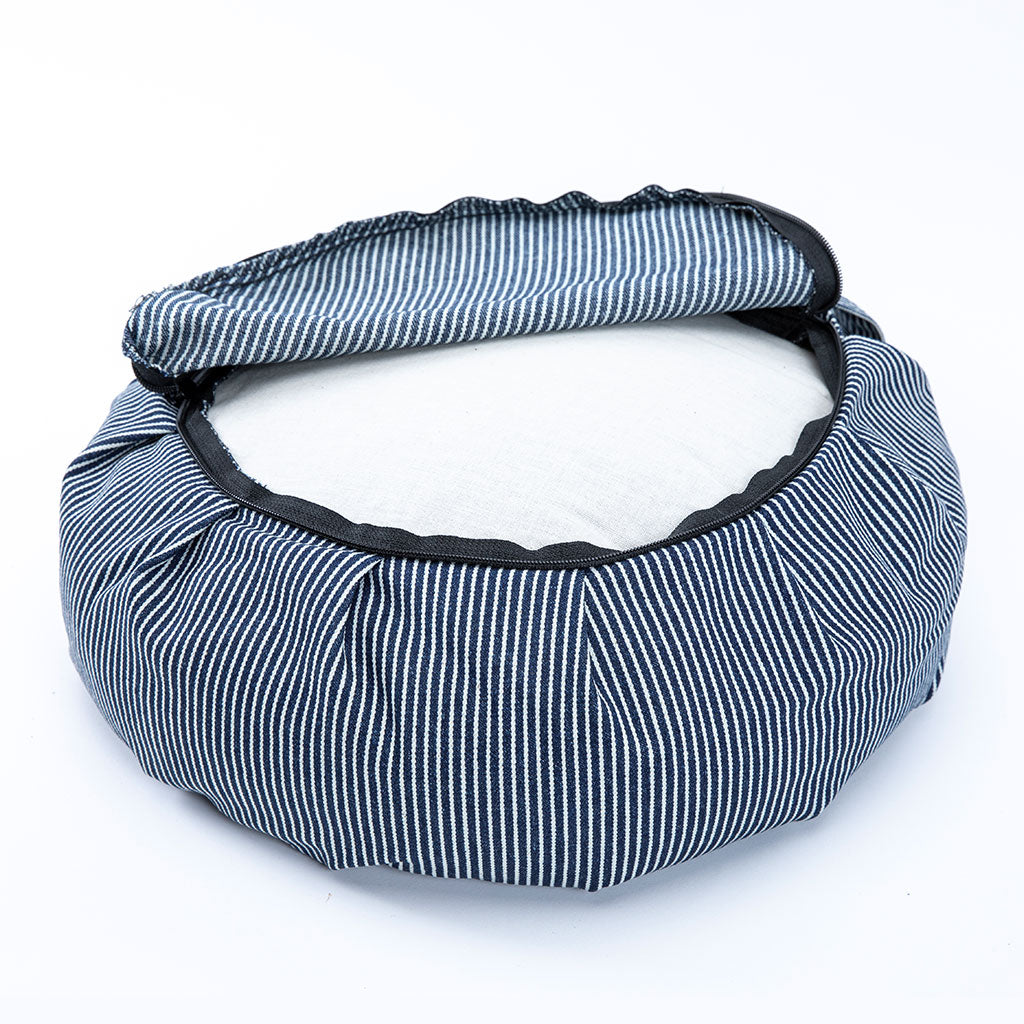 Denim Buckwheat Hull Zafu - COVER ONLY