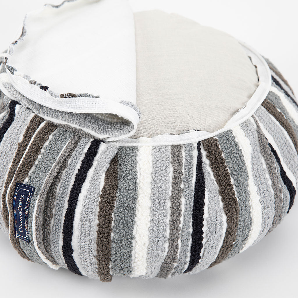 Textured Stripe Buckwheat Hull Zafu - COVER ONLY