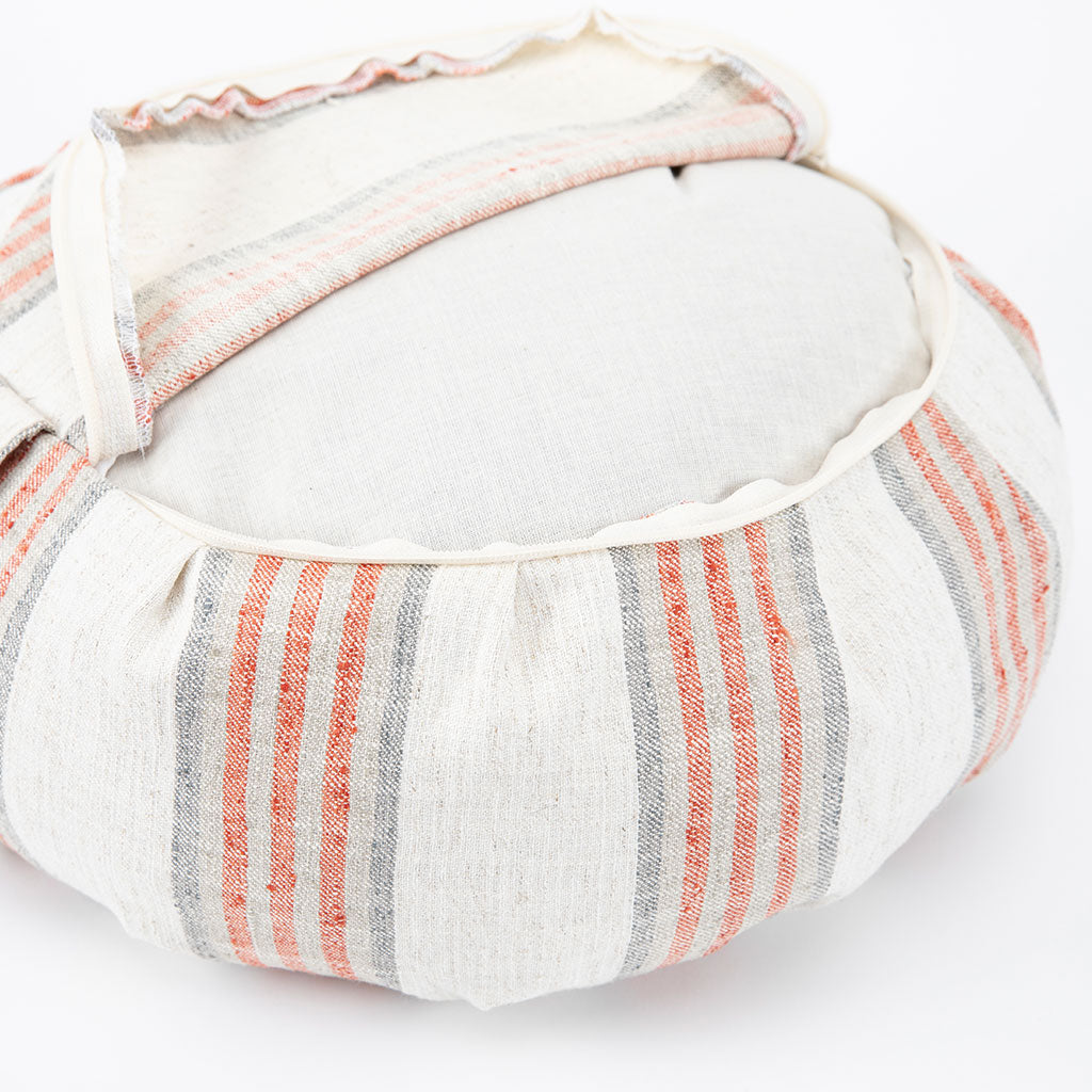 Coral Stripe Zafu Zabuton Set