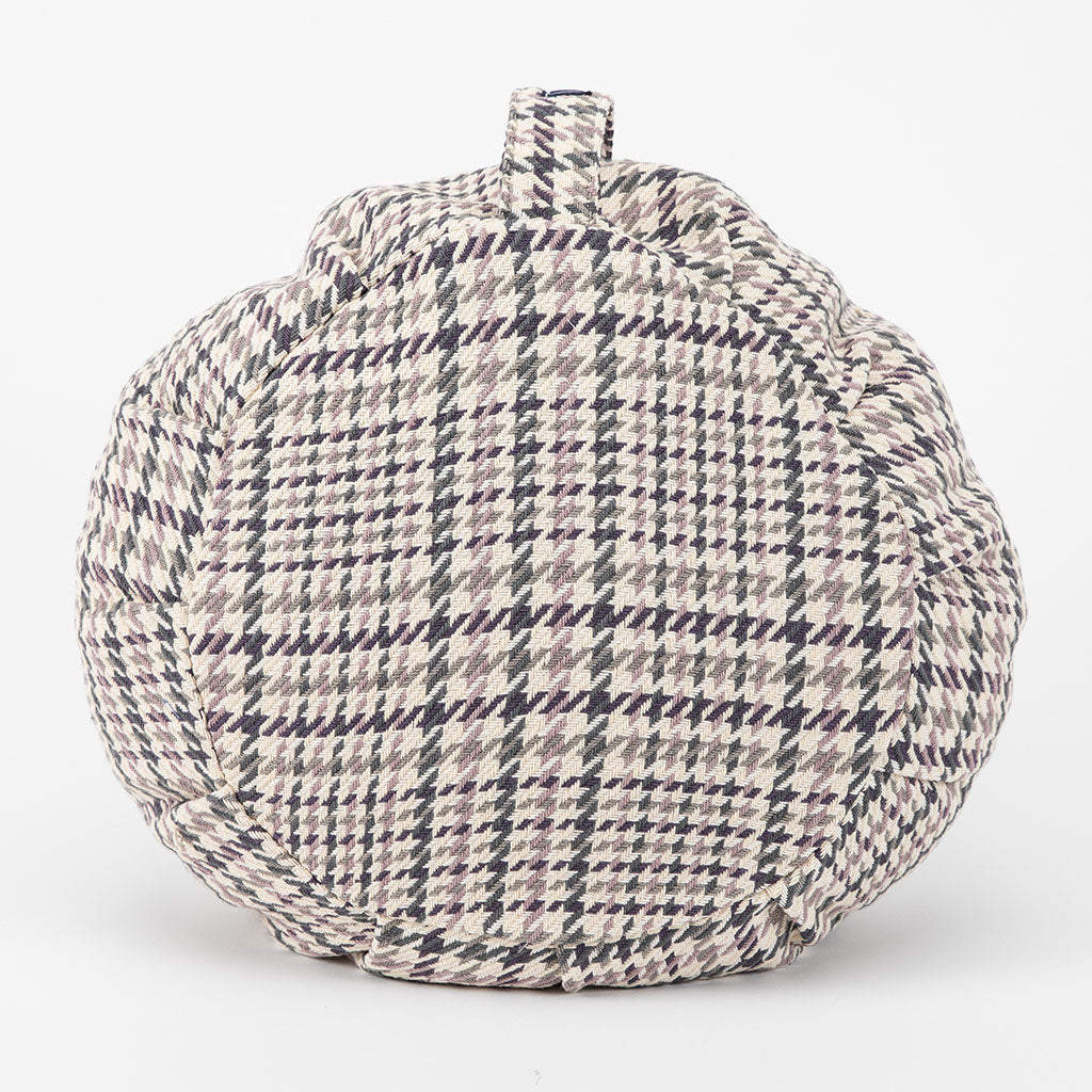 Houndstooth Plaid Buckwheat Hull Zafu