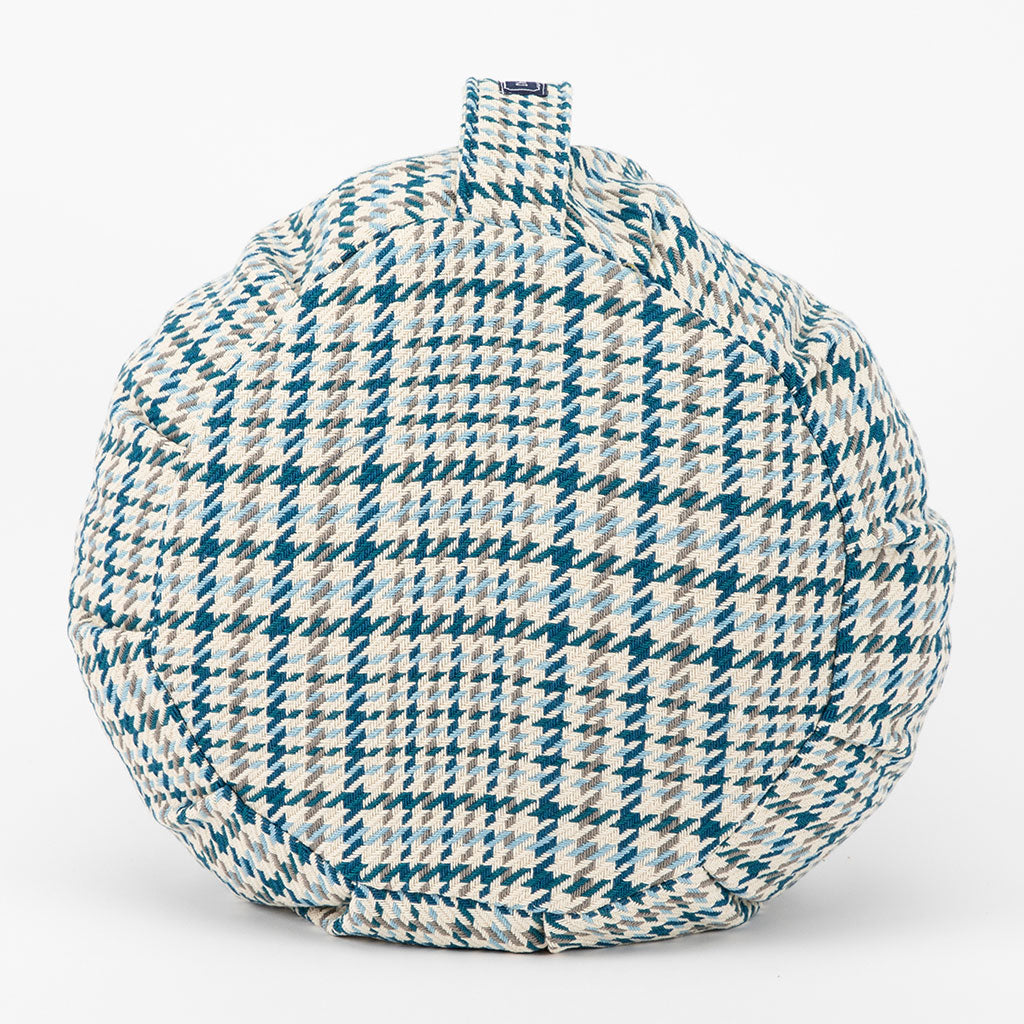 Houndstooth Plaid Buckwheat Hull Zafu