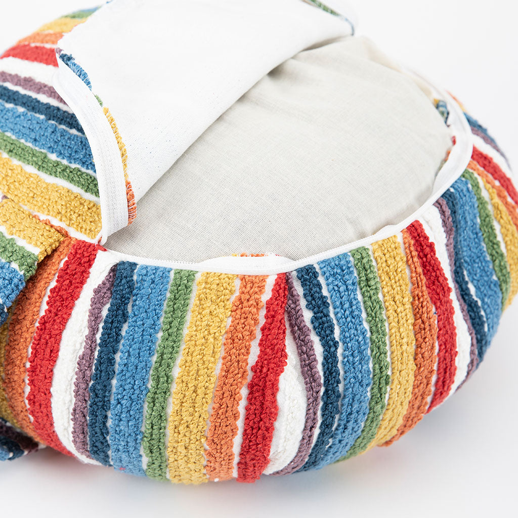 Textured Stripe Buckwheat Hull Zafu - COVER ONLY