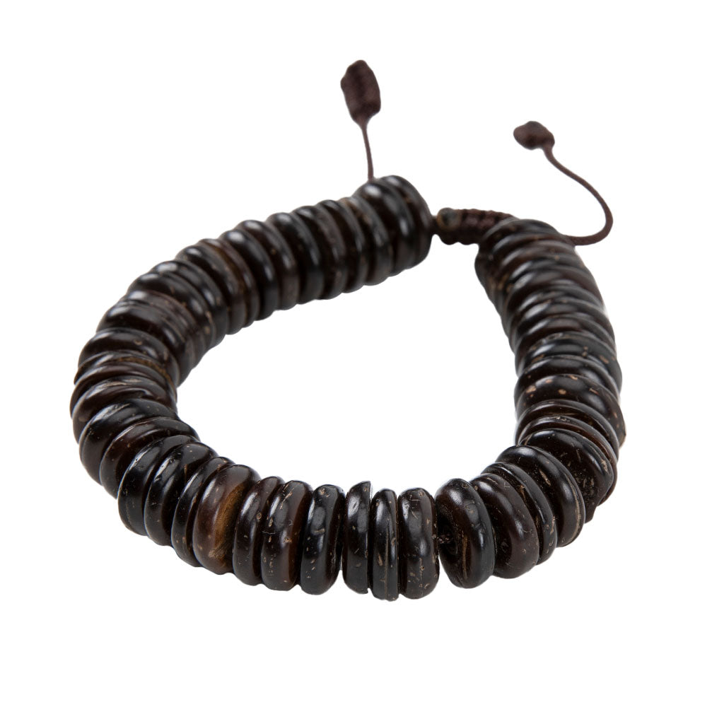 Black Flat Yak Bone Bracelet