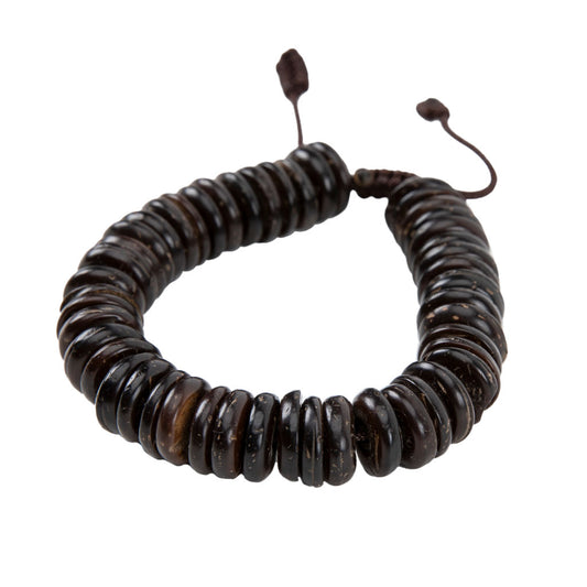 Black Flat Yak Bone Bracelet