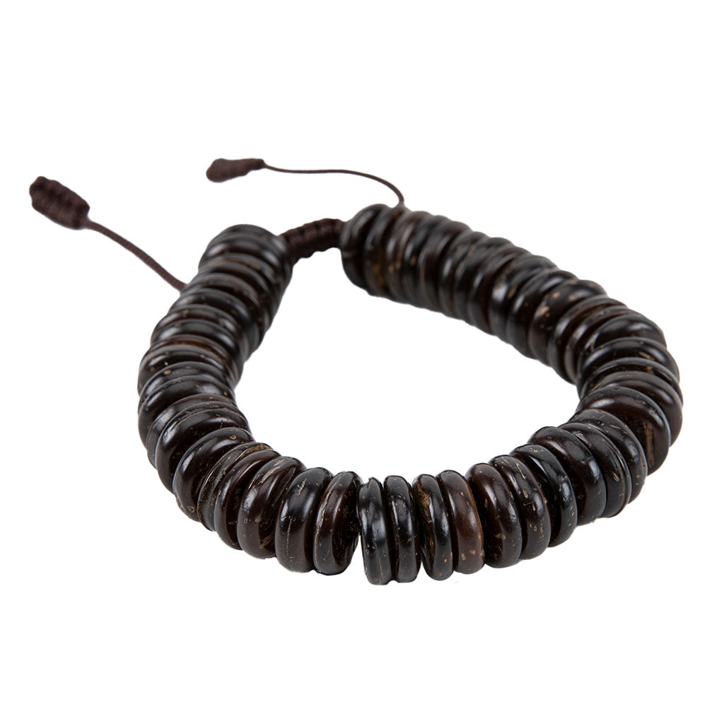 Black Flat Yak Bone Bracelet