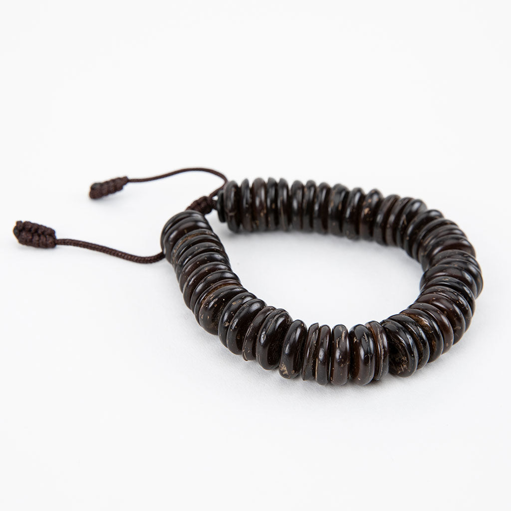 Black Flat Yak Bone Bracelet