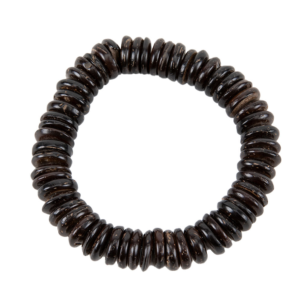 Black Flat Yak Bone Bracelet