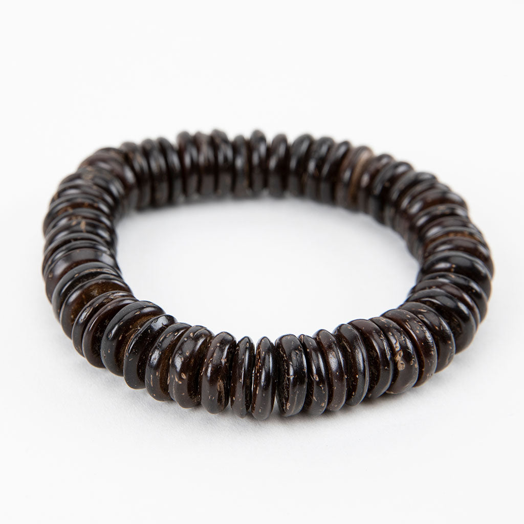 Black Flat Yak Bone Bracelet