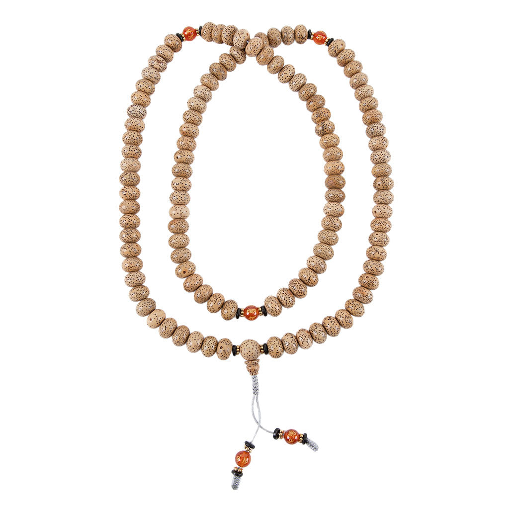 Lotus Seed & Carnelian Mantra Mala