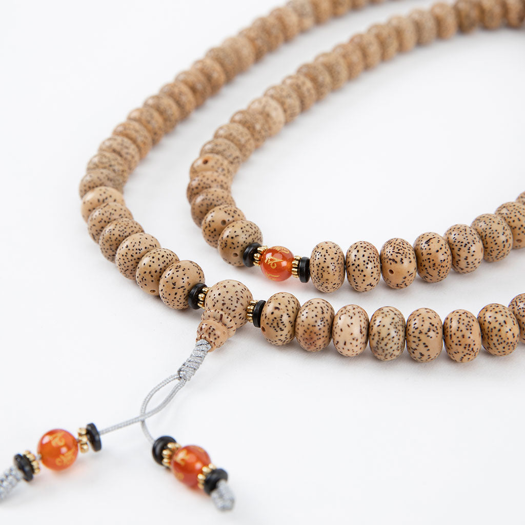 Lotus Seed & Carnelian Mantra Mala