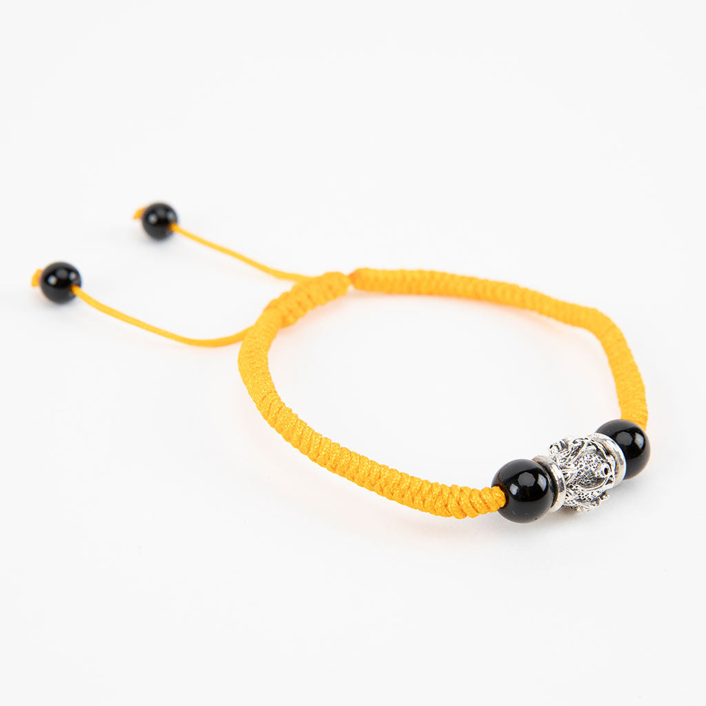 Adjustable Yellow Om Mani Bracelet