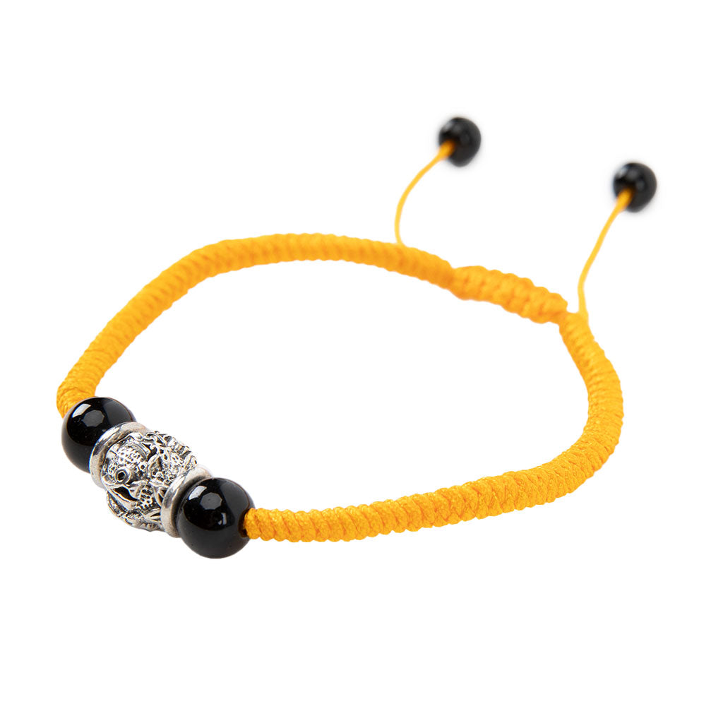 Adjustable Yellow Om Mani Bracelet