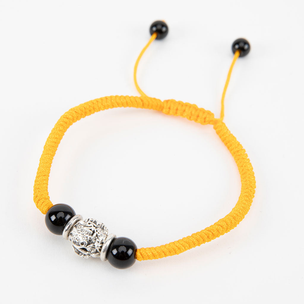 Adjustable Yellow Om Mani Bracelet