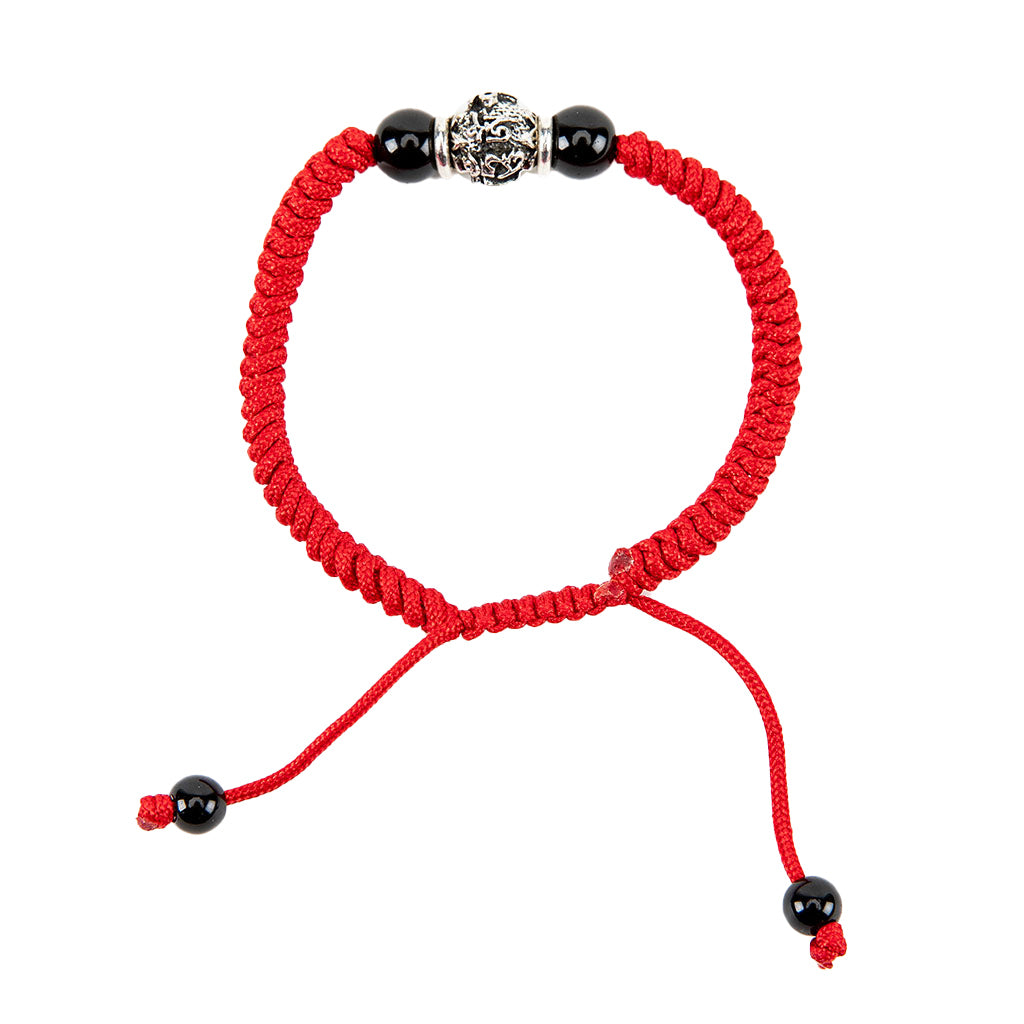 Adjustable Red Om Mani Bracelet