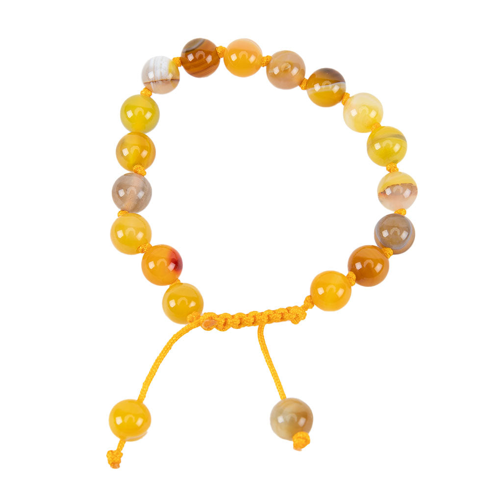 Adjustable Yellow Agate Bracelet